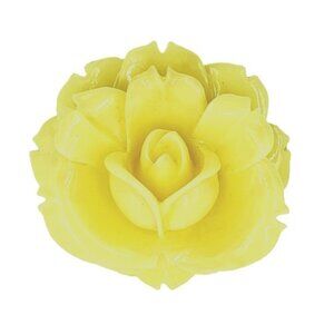 Hotcakes Design Carved Resin Rose Brooch